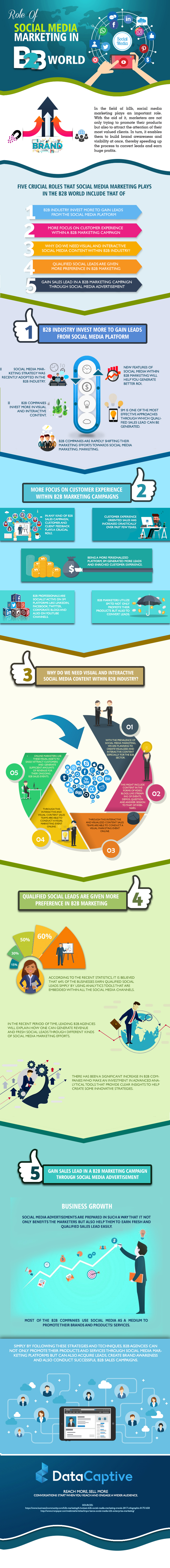 Social media marketing in B2B world Infographic