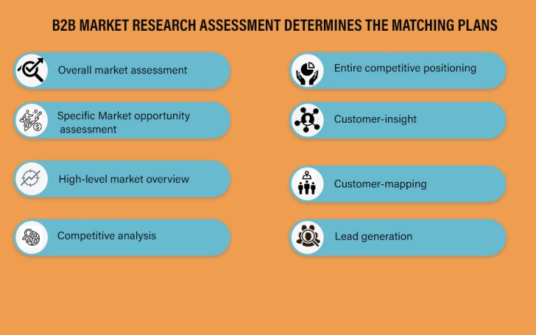 B2B market research assessment determines the matching plans