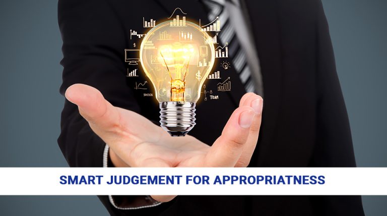 smart judgement for appropriatnes