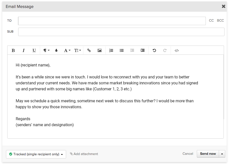 Cold email for Lead engagement - template 1