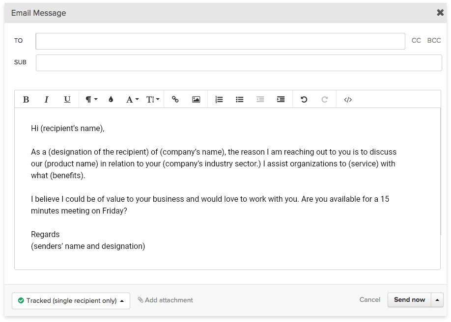 Cold email for Lead engagement template 2
