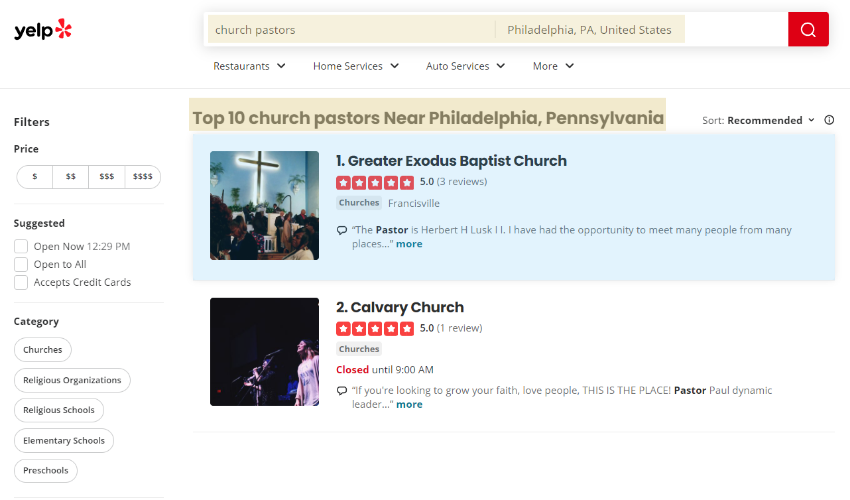 Find List of Churches Emails using Online Directories