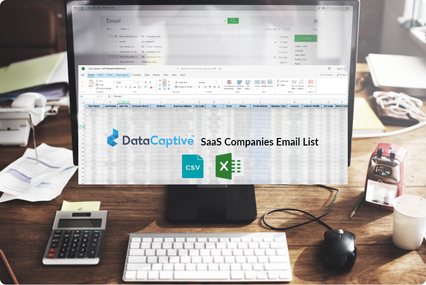 Receive a verified and accurate SaaS Companies Email Database in .csv and .xls formats from DataCaptive