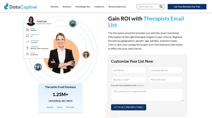DataCaptives Therapists Email List