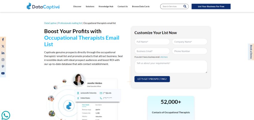 DataCaptives Occupational Therapist Email List