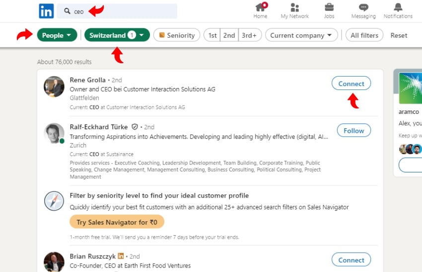 Find Switzerland Company Contacts Via Social Media Platforms