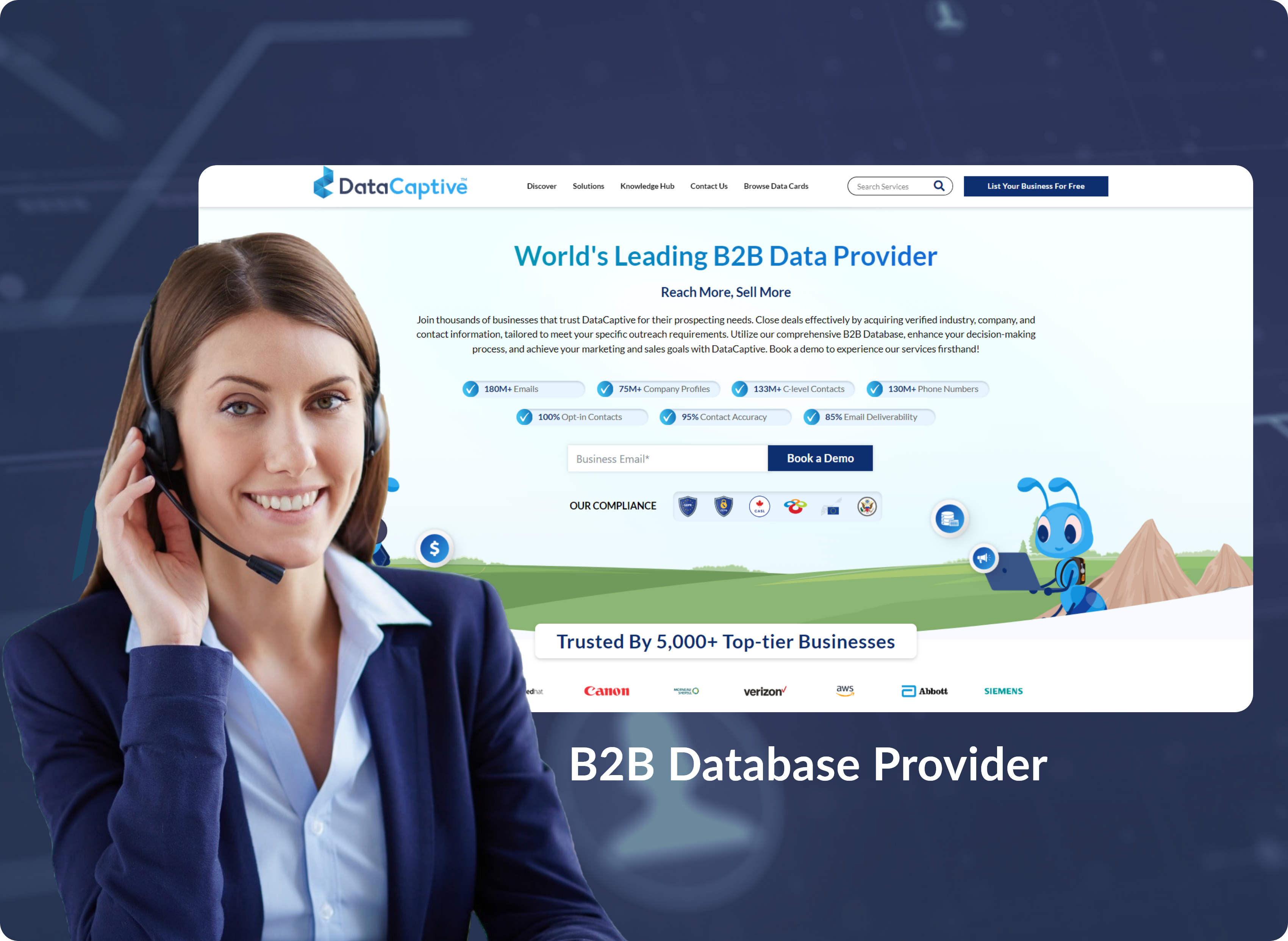 Use B2B database provider to get contact data