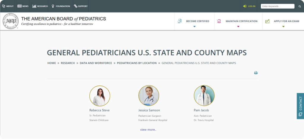 Find US Pediatricians Contacts from Public Health Records and Government Databases