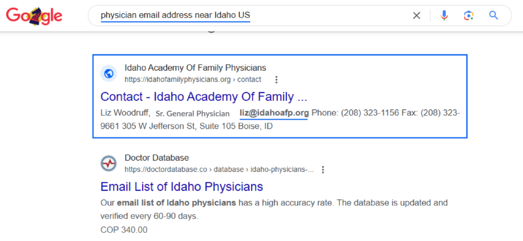 Use Google and Advanced Search Techniques to Find Physicians Emails