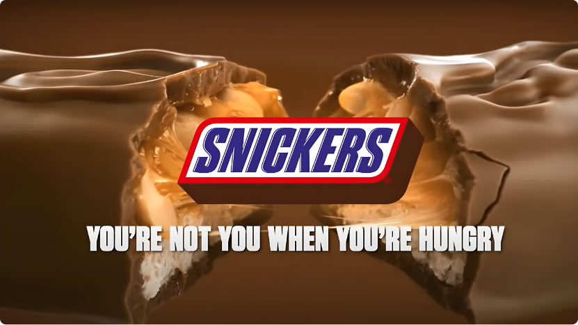 the Snickers ad campaign slogan