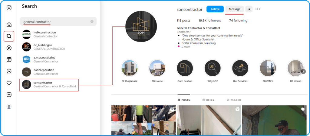 Find General Contractors Contacts from Social Media Platforms