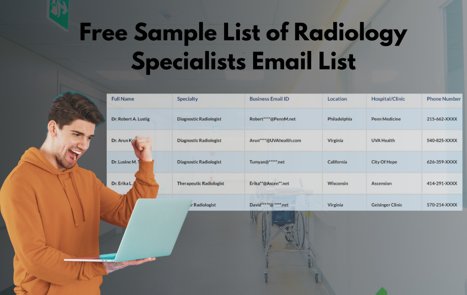 Free Sample List of Radiology Specialists Email List