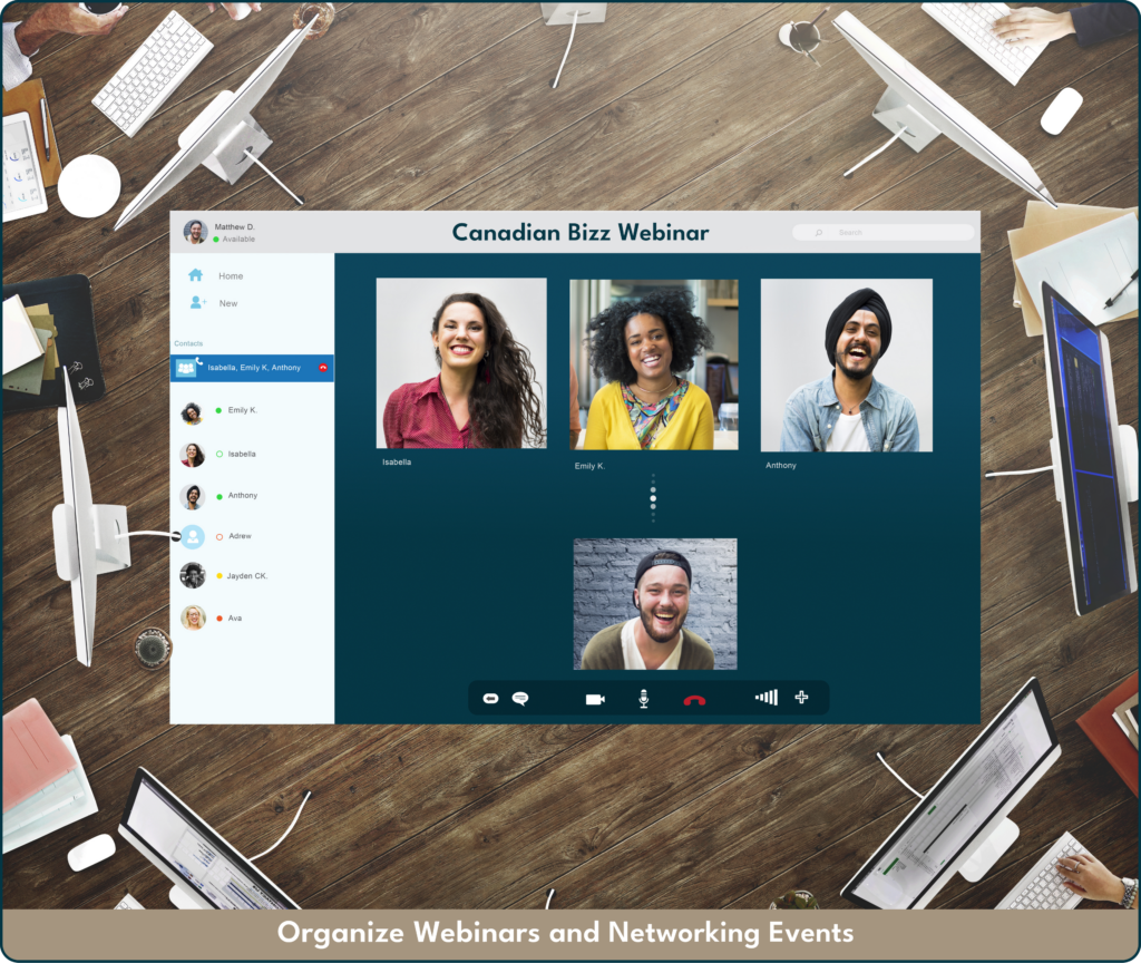 Organize Webinars and Networking Events