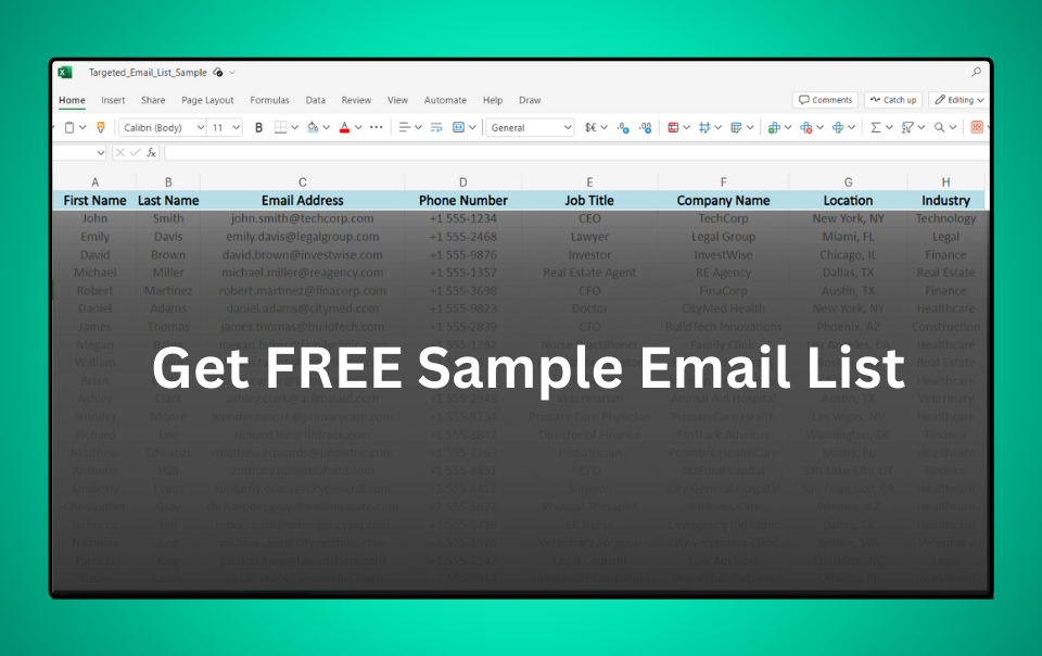 Free Sample of Email Lists