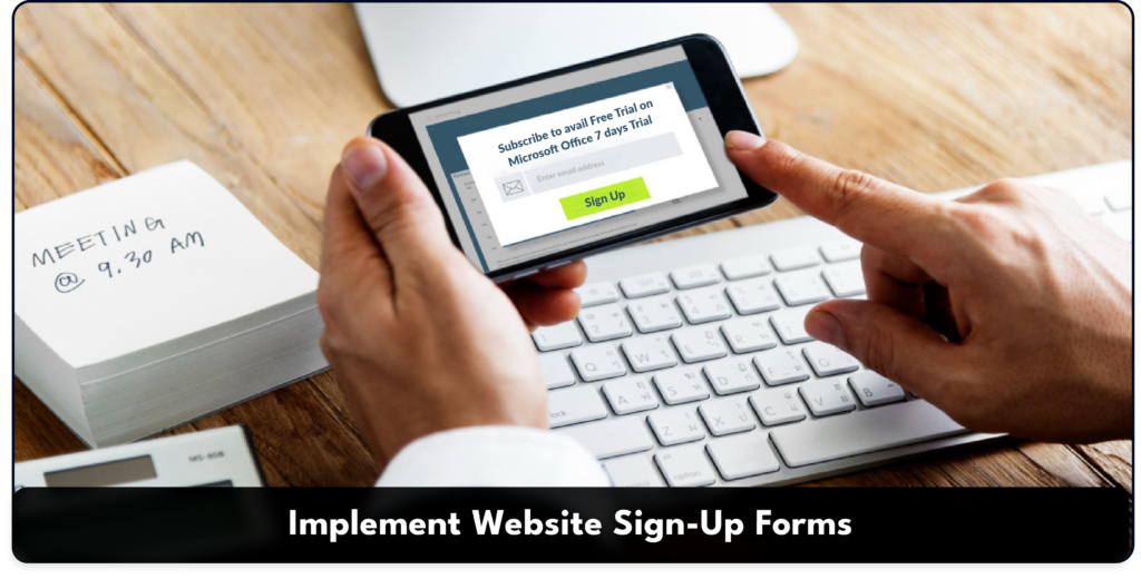 Implement Website Sign-up Forms