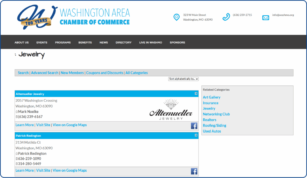 Chamber of Commerce Websites