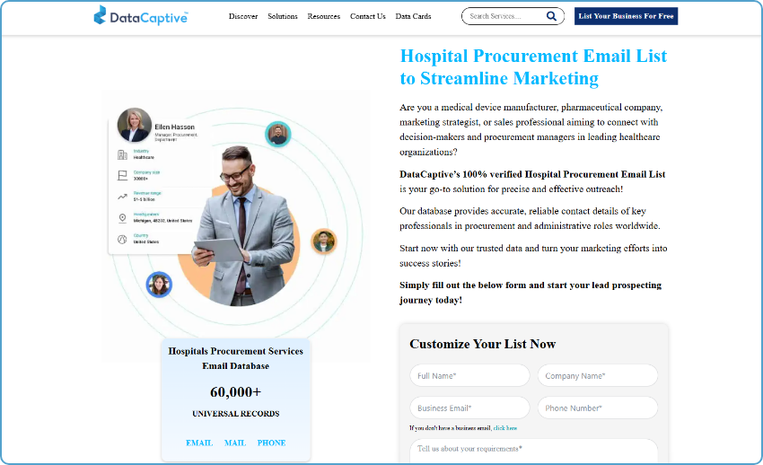 Hospital Procurement Mailing List