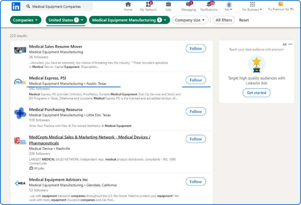 Leverage LinkedIn and Company Websites