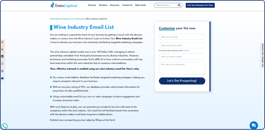 Wine Industry Mailing List