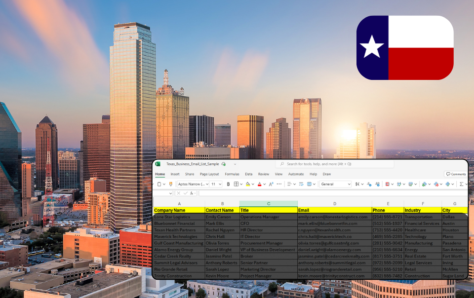 Texas Companies Email Database