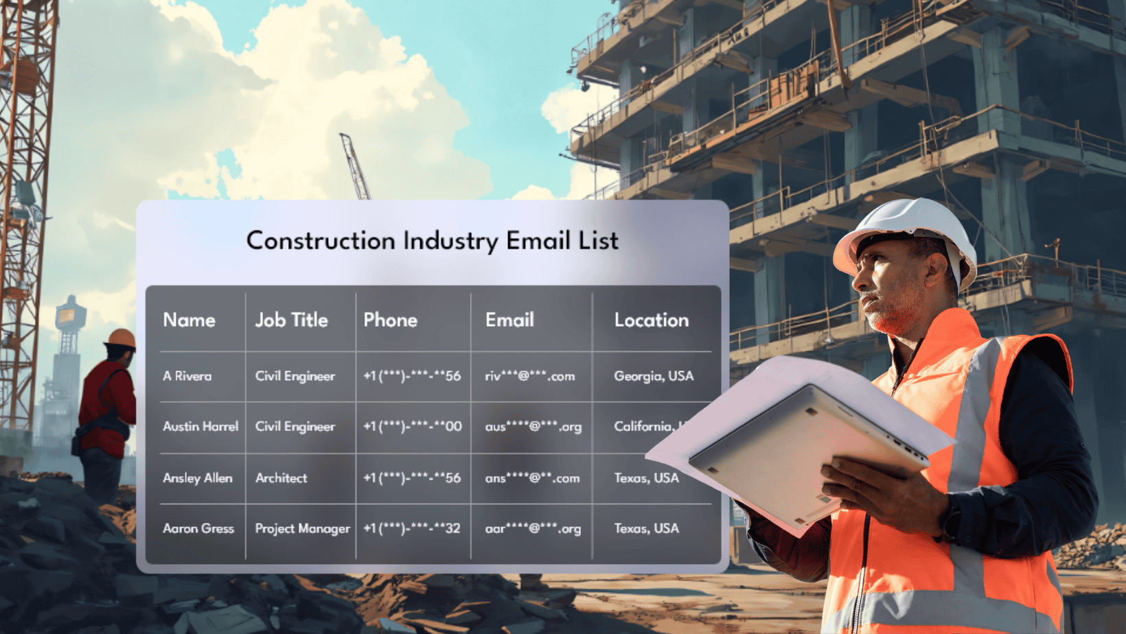Construction Industry with Verified B2B Data